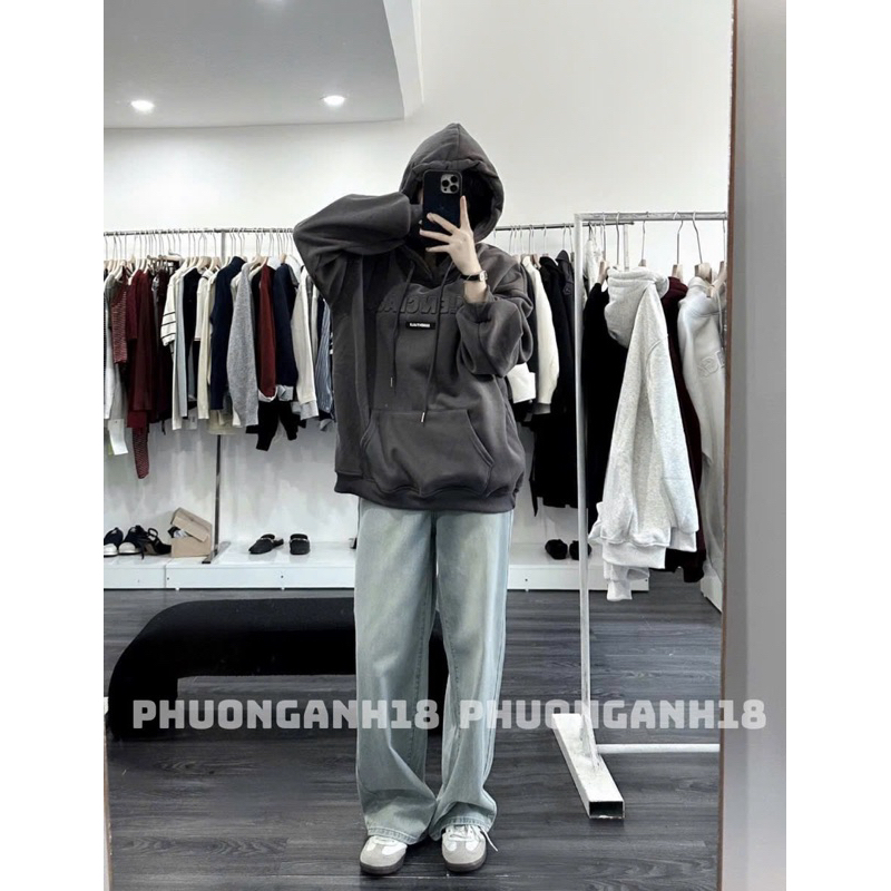Áo hoodie nỉ Balen lót nhung Loại 1 (Sẵn /ảnh thật)
