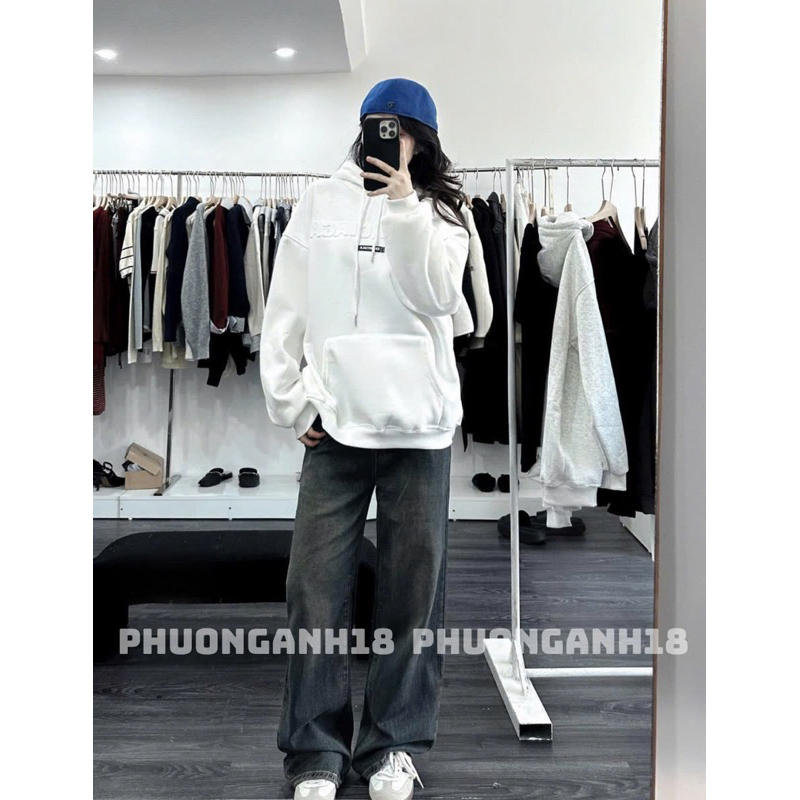 Áo hoodie nỉ Balen lót nhung Loại 1 (Sẵn /ảnh thật)