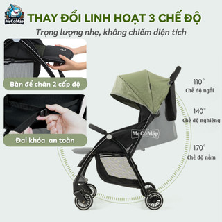 Xe Đẩy Cho Bé Baobaohao A10 Chính Hãng, Xe Đẩy Gấp Gọn Điều Chỉnh 3 Tư Thế, Có Giảm Xóc An Toàn
