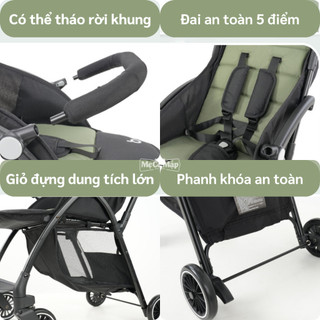 Xe Đẩy Cho Bé Baobaohao A10 Chính Hãng, Xe Đẩy Gấp Gọn Điều Chỉnh 3 Tư Thế, Có Giảm Xóc An Toàn