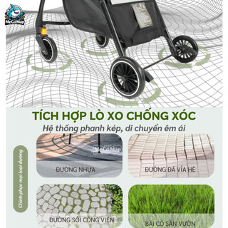 Xe Đẩy Cho Bé Baobaohao A10 Chính Hãng, Xe Đẩy Gấp Gọn Điều Chỉnh 3 Tư Thế, Có Giảm Xóc An Toàn