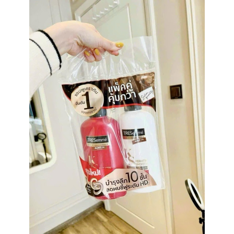 Cặp dầu gội xả Tresemme KERATIN SMOOTH thái lan 425ml