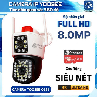 Camera YOOSEE 2 Mắt 836 ngoài trời 12Mpx Góc rộng Siêu nét