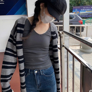 Áo Bra Lỗ Cổ Tim Dáng Dài Thun Gân Lót Lông Thỏ Kèm Đệm Lót mã 2338