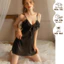 SX848 váy ngủ lụa phối ren (có mút ngực ) - đầm ngủ sexy cao cấp - KELLYWANG