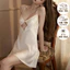 SX962 - Váy ngủ 2 dây vải lụa satin cao cấp, đầm ngủ nữ thiết kế xoắn ngực gợi cảm