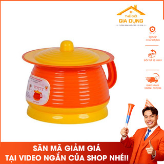 Bô Trẻ Em Có Tay Cầm Choice NH192 Kèm Nắp Đậy Nhựa Việt, Bô Cho Bé Tập Đi Vệ Sinh