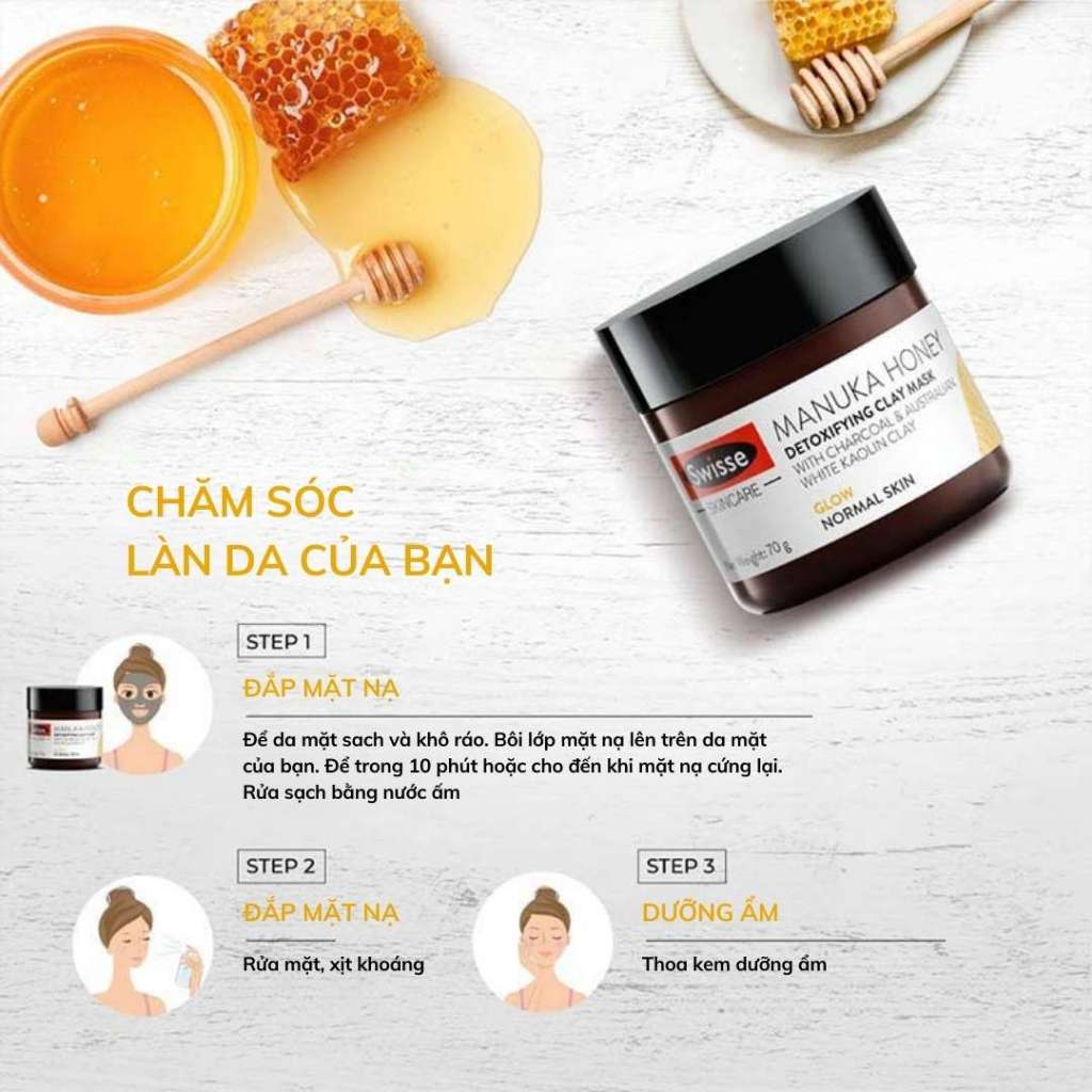 Ảnh Mặt Nạ Đất Sét Cấp Ẩm Cho Da Swisse Skincare Manuka Honey - Mask Mật Ong Giúp Tái Tạo Da Và Dưỡng Trắng Da 224 1
