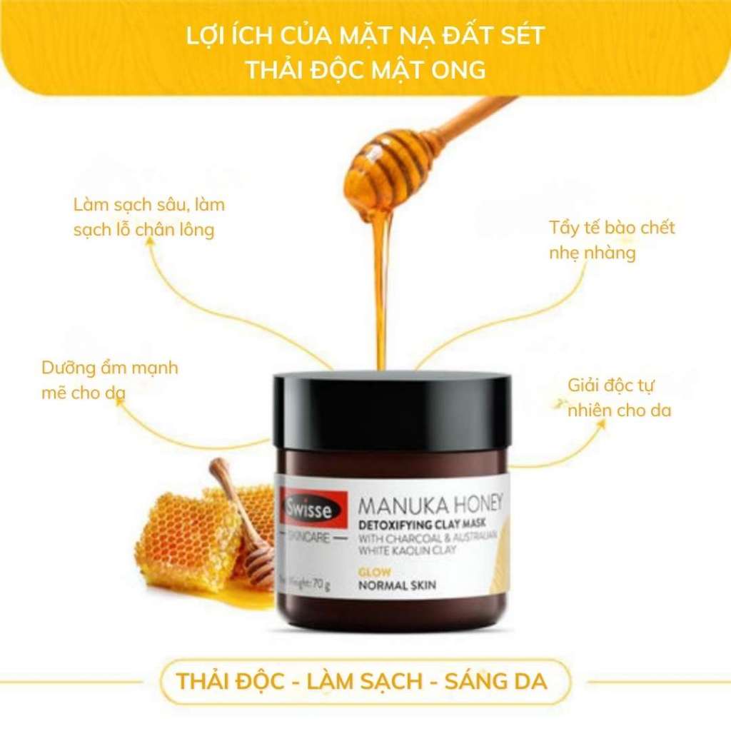 Ảnh Mặt Nạ Đất Sét Cấp Ẩm Cho Da Swisse Skincare Manuka Honey - Mask Mật Ong Giúp Tái Tạo Da Và Dưỡng Trắng Da 224 4