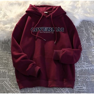 áo hoodie nỉ bông nữ nam KONOVA form rộng có mũ in hình cậu bé bút chì