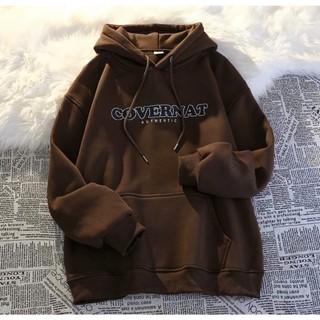 áo hoodie nỉ bông nữ nam KONOVA form rộng có mũ in hình cậu bé bút chì