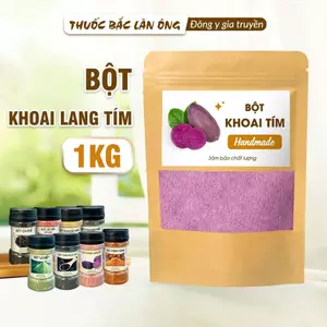 Bột khoai lang tím nguyên chất 1kg, bột tạo màu, mùi thơm, dùng làm bánh, pha trà sữa, nấu chè