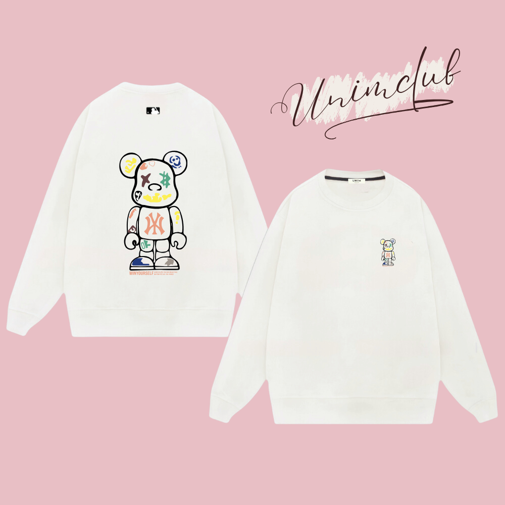 Áo Sweater Gấu Bearbrick Nhiều Màu Vải Nỉ Chân Cua Cao Cấp Unim Store - SW13