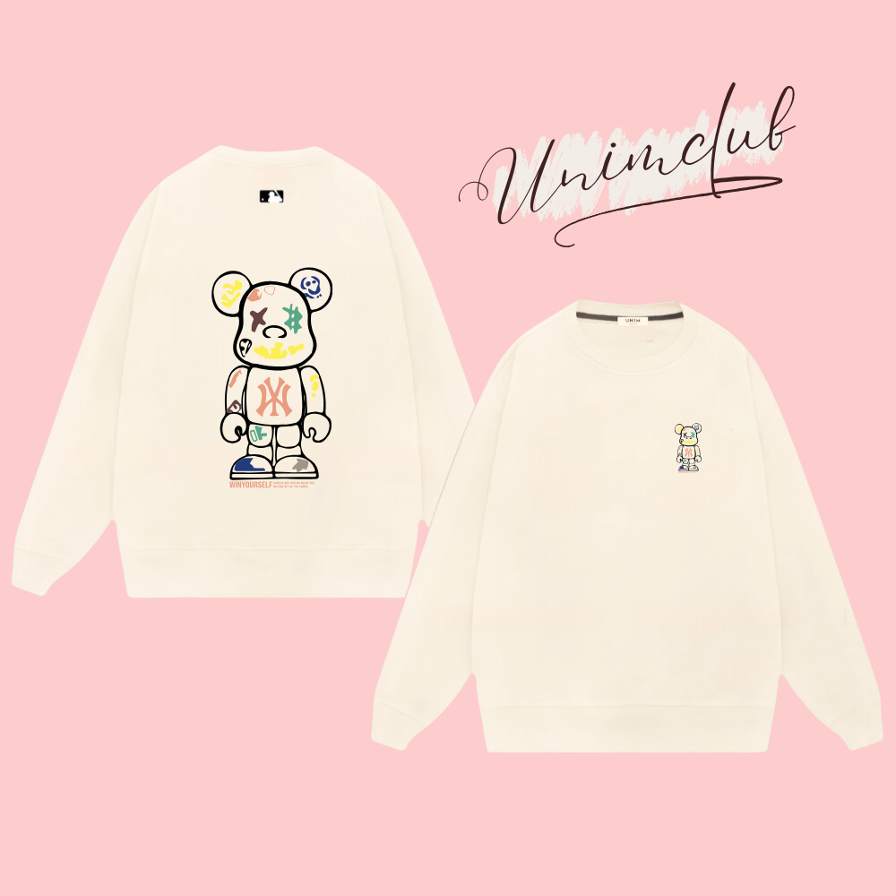 Áo Sweater Gấu Bearbrick Nhiều Màu Vải Nỉ Chân Cua Cao Cấp Unim Store - SW13