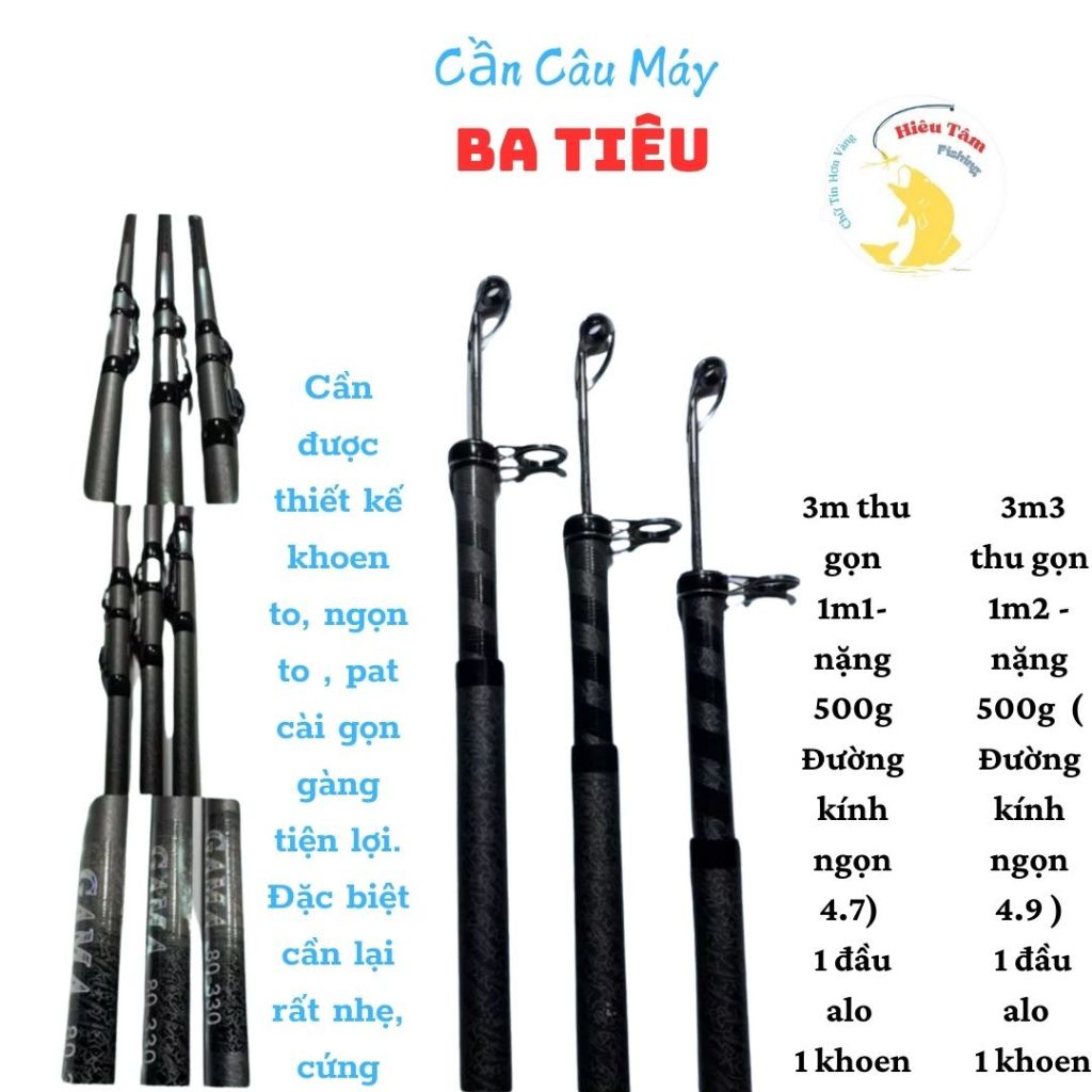 Cần câu Ba Tiêu ,Câu Đáy ,Câu Biển GAMA Siêu Cứng, Siêu Khoẻ 