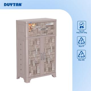 Tủ giày dép SUKI 2 Cánh -1 Ngăn DUY TÂN kệ đựng giày có ngăn kéo tủ, cửa cánh chống bám bụi, nhựa PP