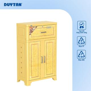 Tủ giày dép SUKI 2 Cánh -1 Ngăn DUY TÂN kệ đựng giày có ngăn kéo tủ, cửa cánh chống bám bụi, nhựa PP