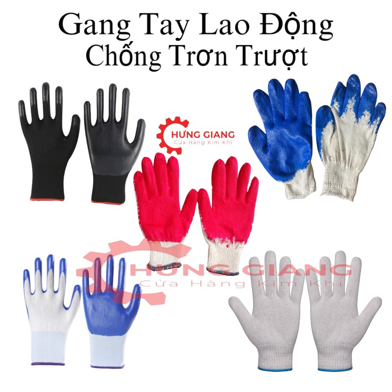 5 Đôi Gang Tay Xanh Sơn Phủ Cao Su CHỐNG TĨNH ĐIỆN, CHỐNG TRƠN, CHỐNG TRƯỢT LOẠI ĐẸP