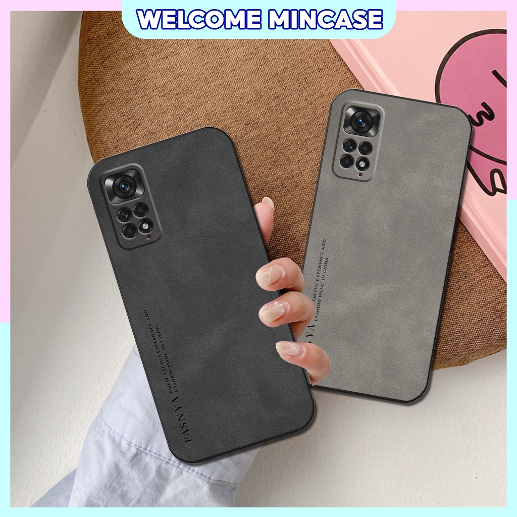 Ốp lưng Xiaomi Redmi Note 11, Note 11s, Note 11 5G, Note 11 Pro in hình Da 3D, basic, dẻo cạnh vuông giá rẻ