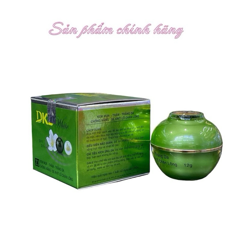 Kem DKZ White mụn thâm trắng da 12gram ( chính hãng rẻ nhất)