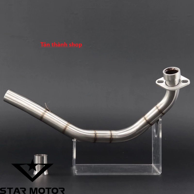 Cổ pô inox 304 gắn pô zin size 32 kèm đầu nối dành cho Exciter | Shopee ...