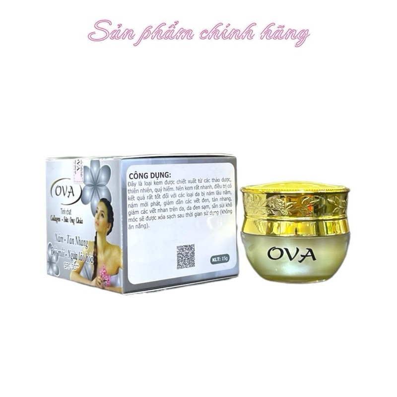 Kem Ova nám tàn nhang trắng da chống nắng 15gram