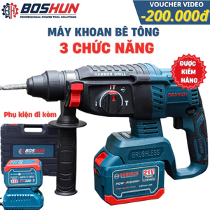 Máy khoan bê tông BOSHUN BS-G2803H Lõi Đồng Khoan bê tông sử dụng chân pin phổ thông Không chổi than