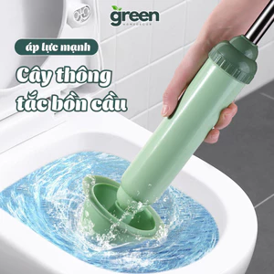 Cây thông thụt bồn cầu Greenhome, dụng cụ thông tắc nghẽn nâng cấp bằng khí nén cực mạnh tiện dụng