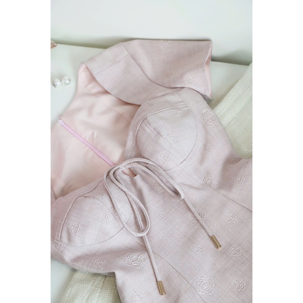 Orli daily | Brya Shirt  Pink / Blue / Dark Blue - Áo cúp có tay, form peplum