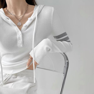 Áo khoác có mũ Thom thun len mỏng cho nữ năng động thể thao