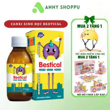 BESTICAL Canxi Sinh Học BESTICAL, canxi cho bé Kết Hợp Vitamin D3K2, Bổ sung canxi tăng chiều cao