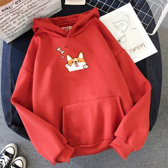 Áo Hoodie Mùa Đông HappyFamily Họa Tiết Chú Corgi Siêu Đáng Yêu Chất Cotton 100 Cao Cấp Nhiều Màu Sắc, Đủ Size