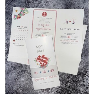 NN.35 Thiệp Cưới VINTAGE, Quý Khách Trao Đổi Trước Với Shop Để Duyệt Thiết Kế Trước Khi Đặt Hàng