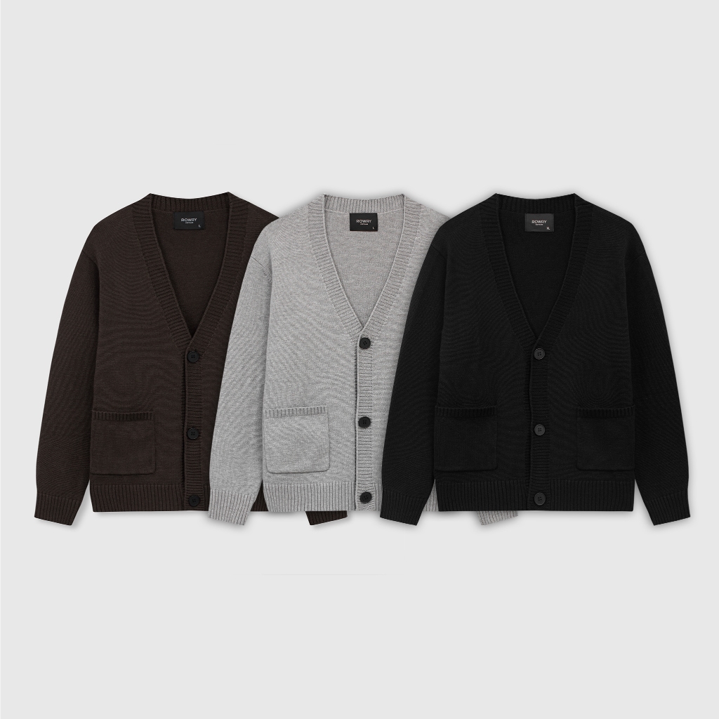 Áo len nam ROWAY Premium | Len Cardigan | Shopee Việt Nam
