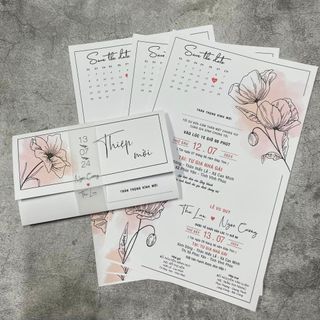 NN.39 Thiệp Cưới VINTAGE, Quý Khách Trao Đổi Trước Với Shop Để Duyệt Thiết Kế Trước Khi Đặt Hàng