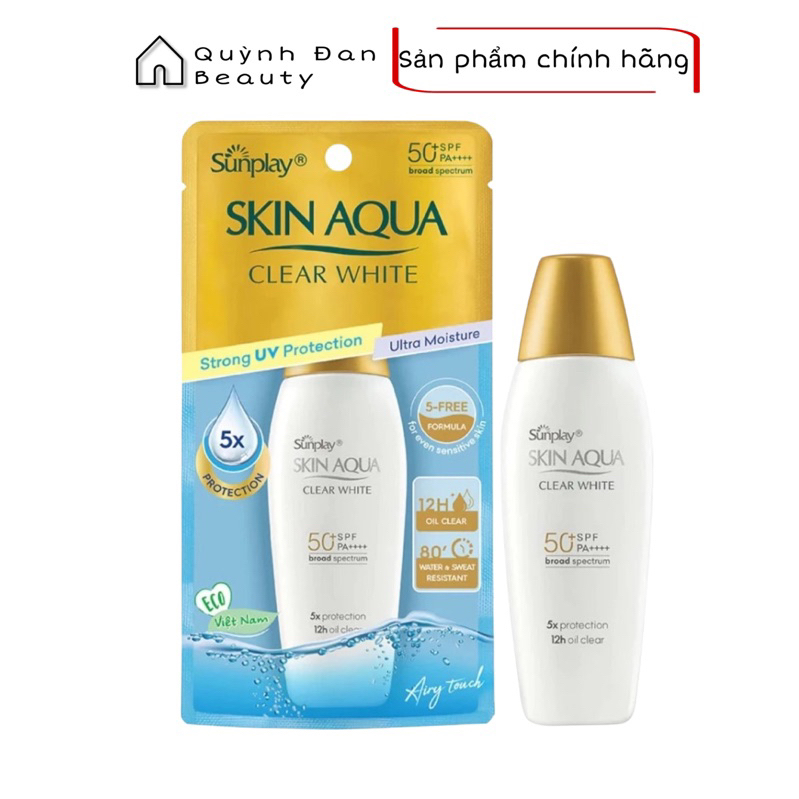 Kem chống nắng dưỡng da trắng mượt Sunplay Skin Aqua Clear White