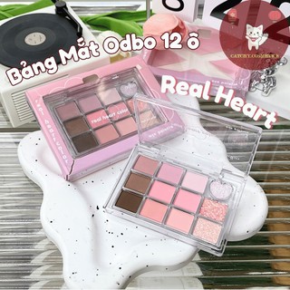 [ODBO] Bảng Mắt Odbo 12 Ô Real Heart Trái tim Nhũ Lì Trong Suốt Color Eye Palette (OD2019)