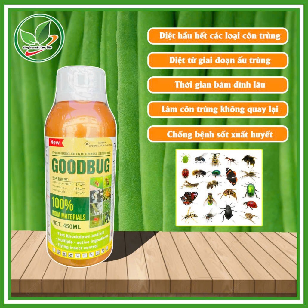 Goodbug phòng kiến, gián, muỗi, mối, mọt... Chai 450ml