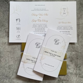 NN.40 Thiệp Cưới VINTAGE, Quý Khách Trao Đổi Trước Với Shop Để Duyệt Thiết Kế Trước Khi Đặt Hàng