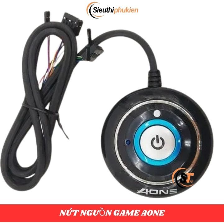 Nút nguồn máy tính đa năng AONE tròn dán (1 jack 3.5 mic, 1 jack 3.5 ...