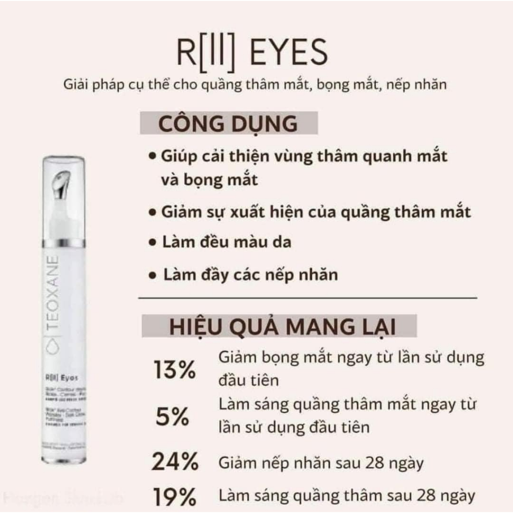 Kem Mắt Giảm Quầng Thâm, Bọng Mắt Teoxane RII Eyes Contour