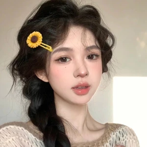 Kẹp Tóc Hoa Hướng Dương/ Hoa Đào/ Trứng Chiên Dễ Thương Cho Nữ K10