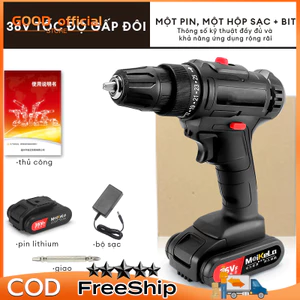 Máy khoan pin | Máy khoan pin không chổi than đa năng cao cấp 36VF hộp + 2 mũi khoan