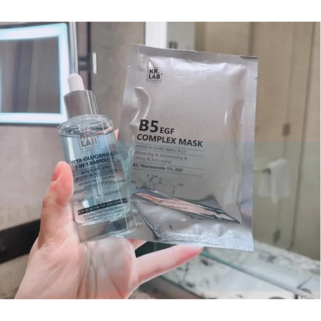 Ảnh Mặt nạ cấp ẩm dưỡng trắng B5 Kr Lab phục hồi da nhạy cảm giúp da căng mịn tăng đàn hồi 2