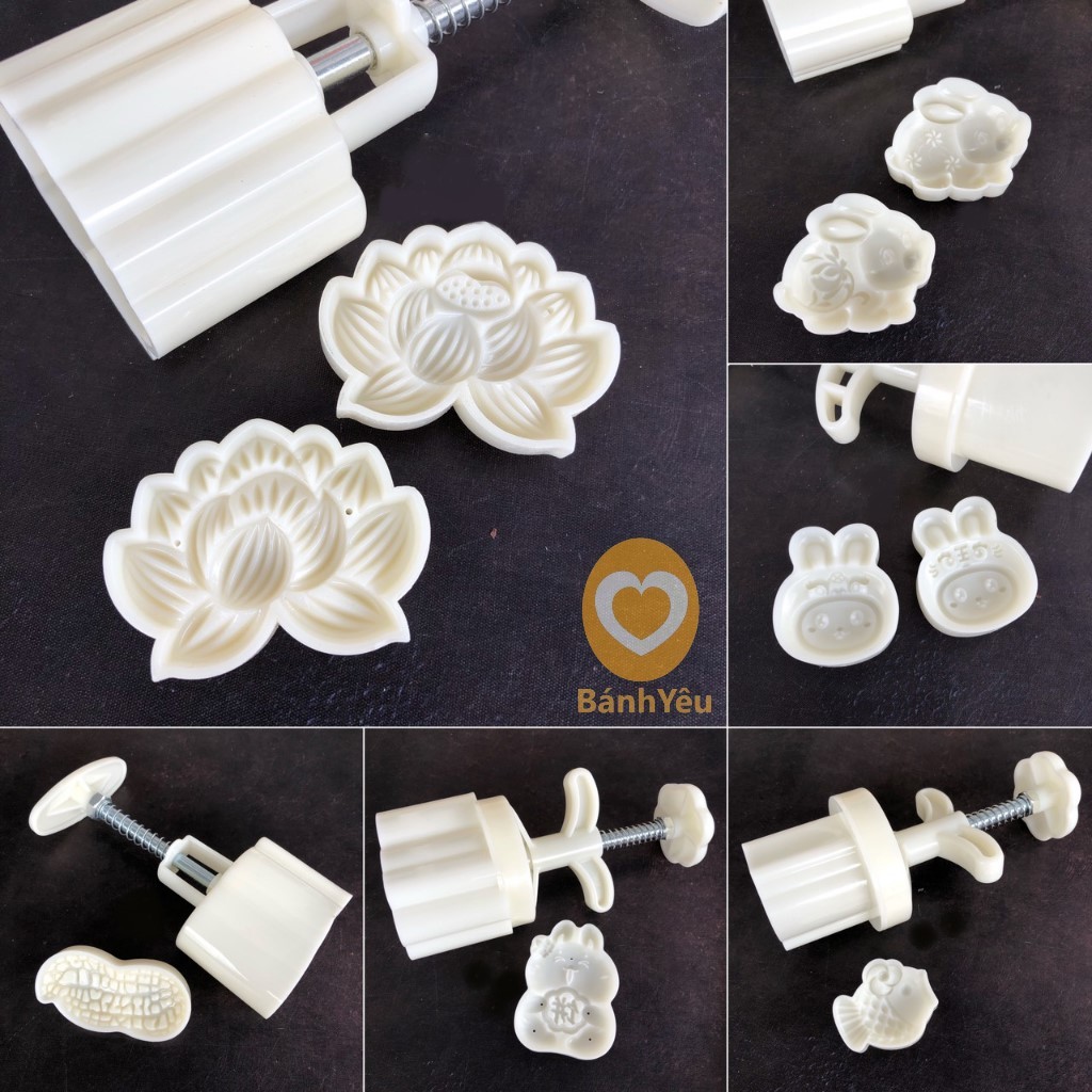 Khuôn nhấn bánh trung thu lò xo 3D mẫu mới nhất (KHTC)