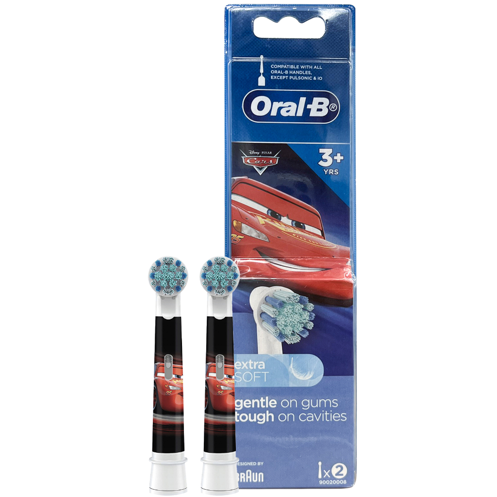 Ảnh Đầu Bàn Chải Điện Trẻ Em ORAL-B Vitality D12 Disney Cars - Hộp 2 Cái 2