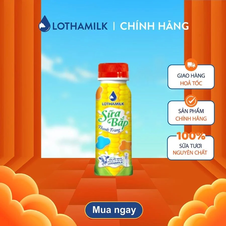 Ảnh Sữa Bắp Thanh Trùng Lothamilk Chai 250ml 1