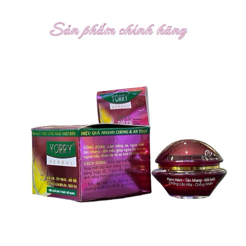 Kem YORRY Nám Tàn Nhang Đồi Mồi 12gram