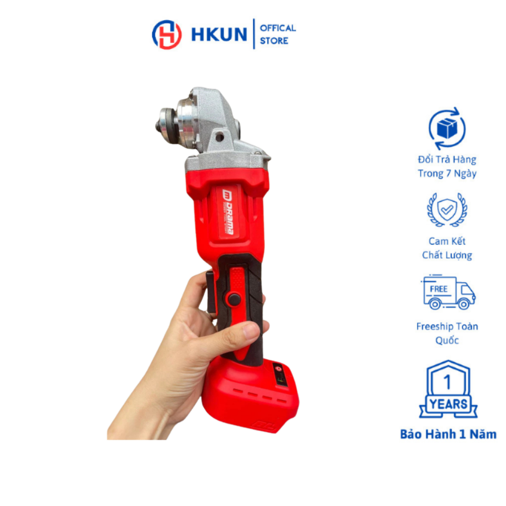 Thân Máy Mài Pin DRAMA Không Chổi Than Dùng Chân Pin Phổ Thông