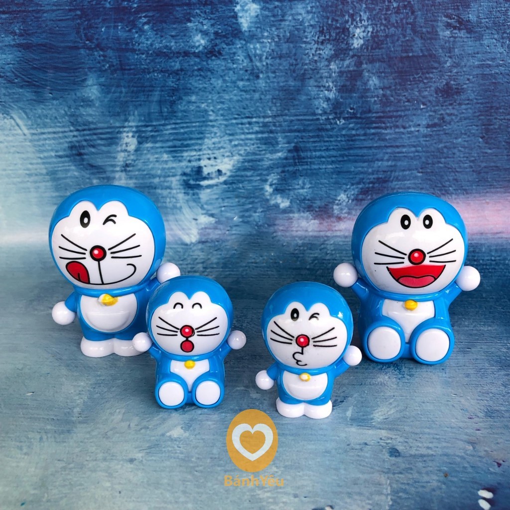 Set 4 mèo hoạt hình (doraemon, kitty) trang trí bánh kem tự chọn - SKTC